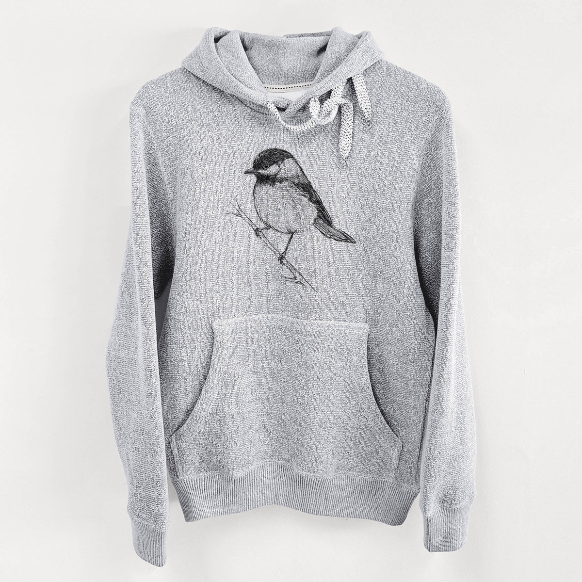 Black-capped Chickadee - Poecile atricapillus - Knit Hoodie