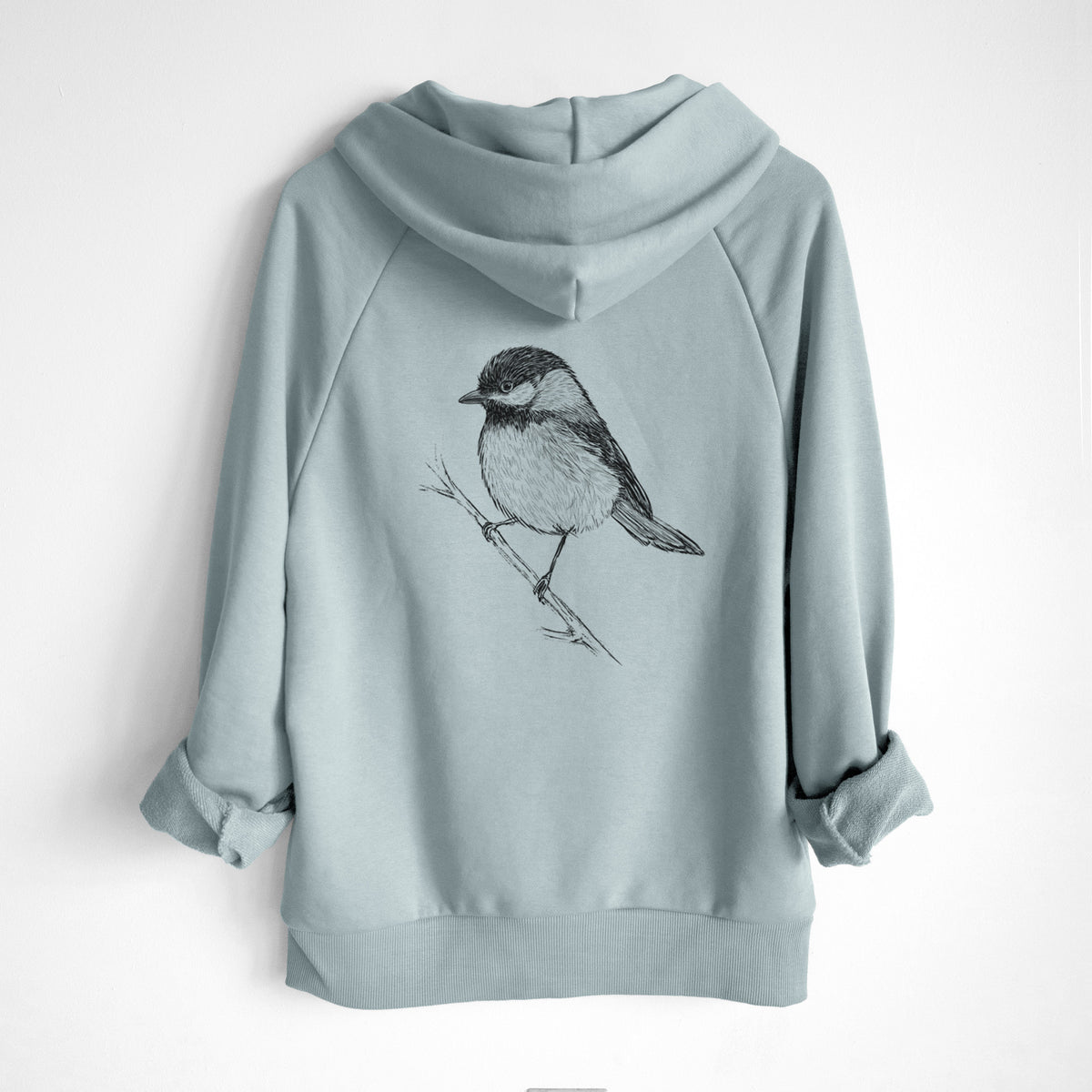 Black-capped Chickadee - Poecile atricapillus - UltraLuxe Heavyweight French Terry Hoodie