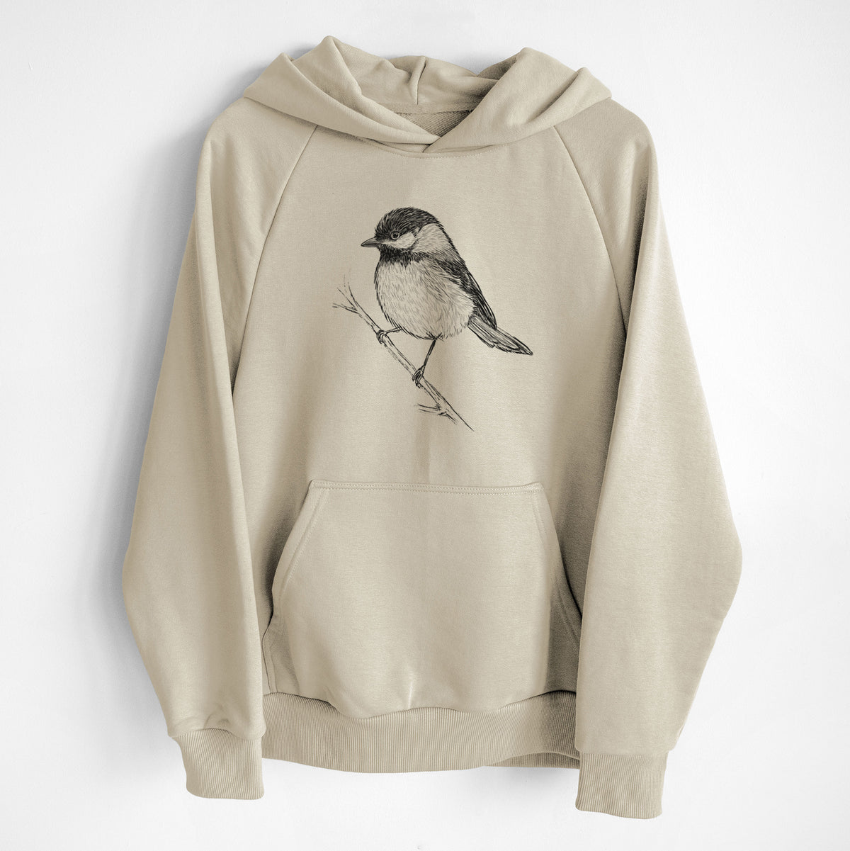 Black-capped Chickadee - Poecile atricapillus - UltraLuxe Heavyweight French Terry Hoodie