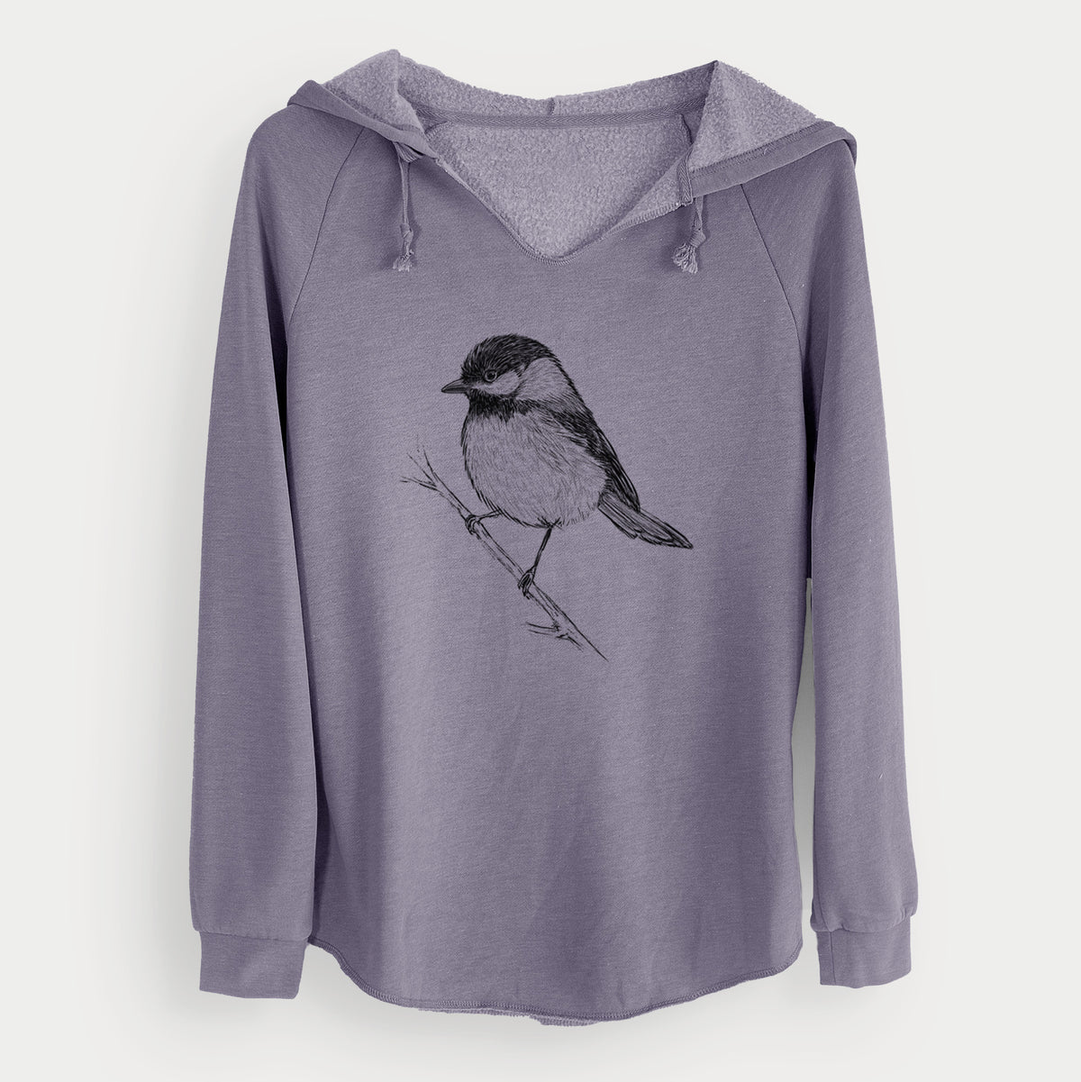 Black-capped Chickadee - Poecile atricapillus - Cali Wave Hooded Sweatshirt