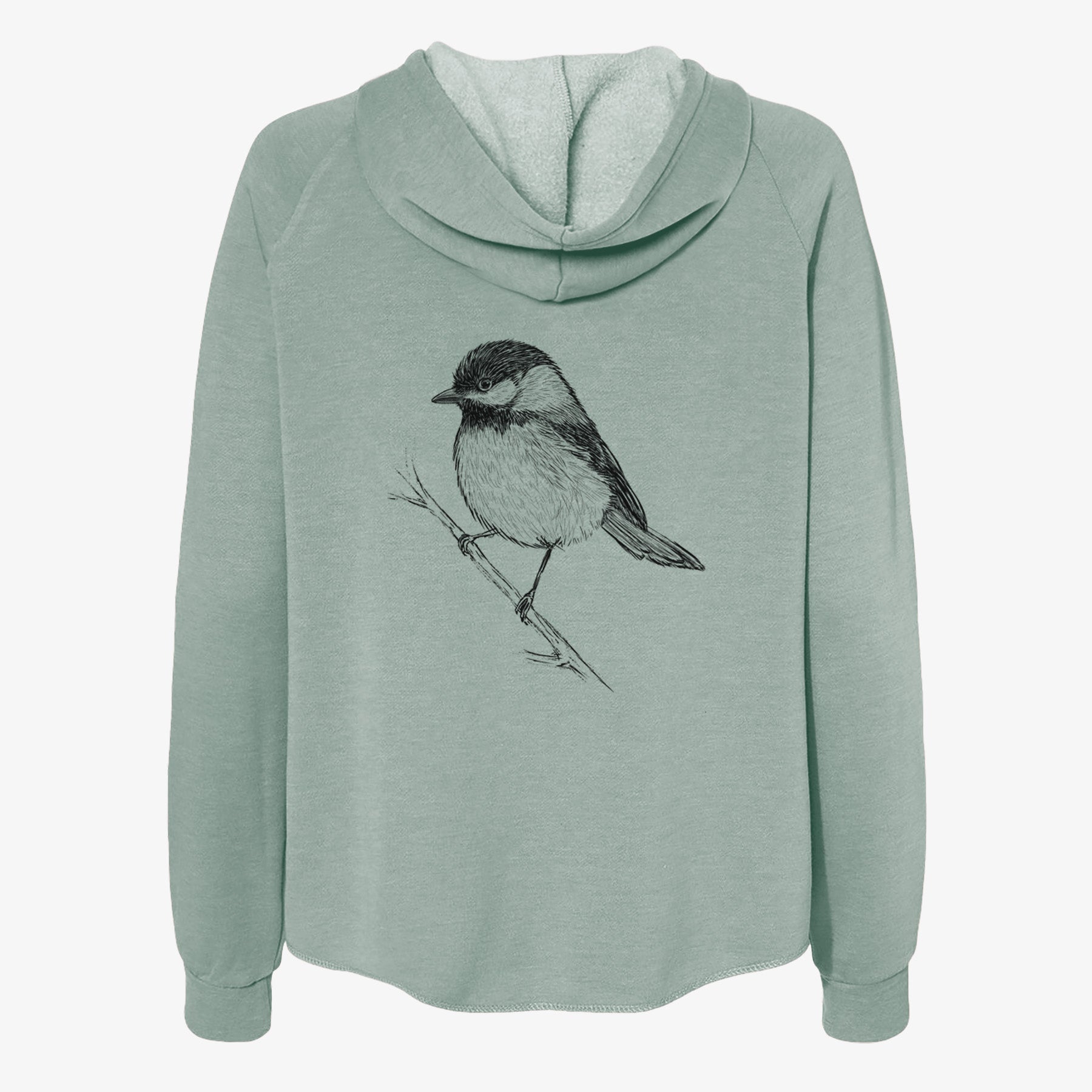 Black-capped Chickadee - Poecile atricapillus - Women's Cali Wave Zip-Up Sweatshirt
