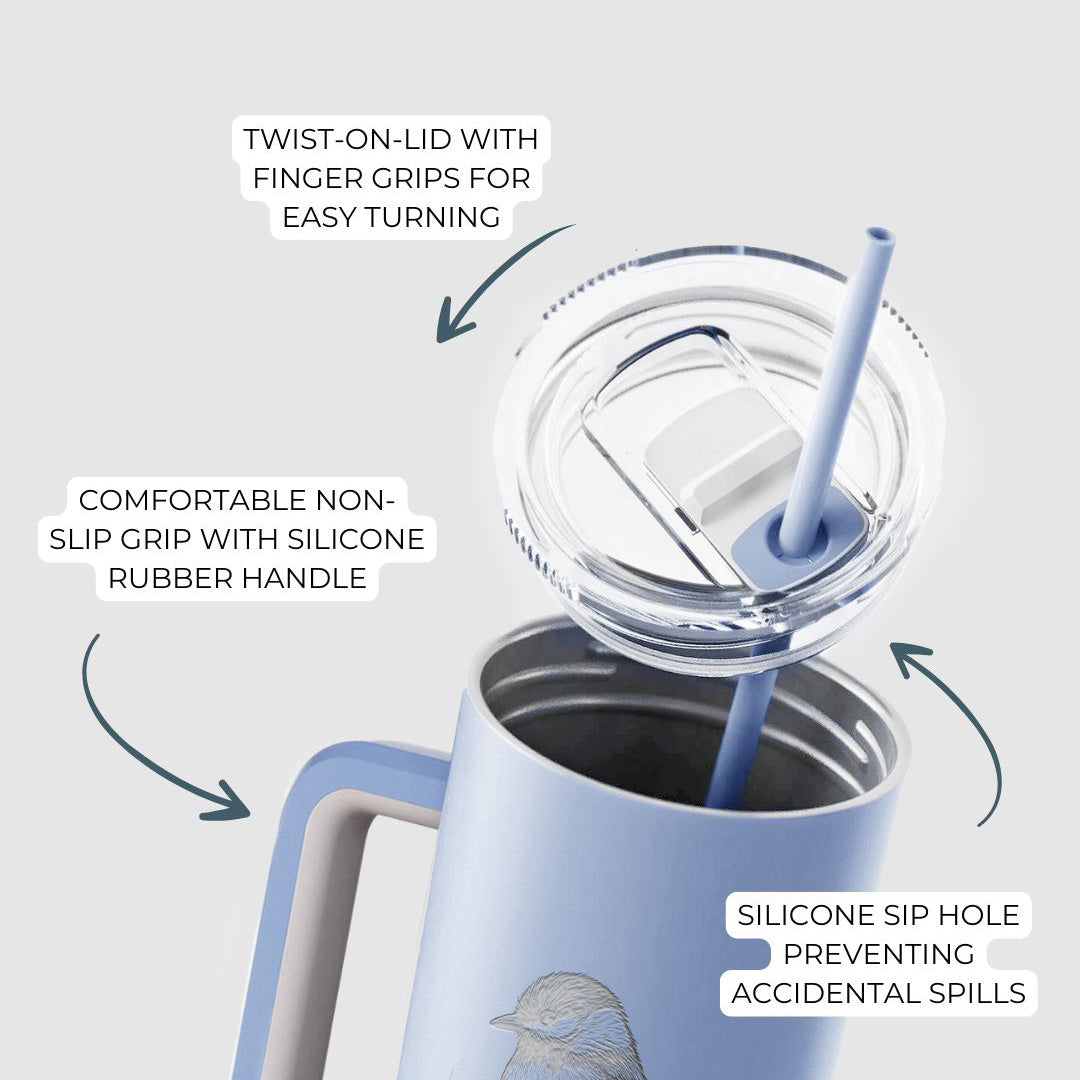 Black-capped Chickadee - Poecile atricapillus - 40oz Skinny Recharge Tumbler