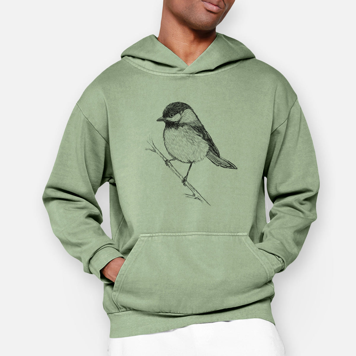 Black-capped Chickadee - Poecile atricapillus  - Urban Heavyweight Hoodie