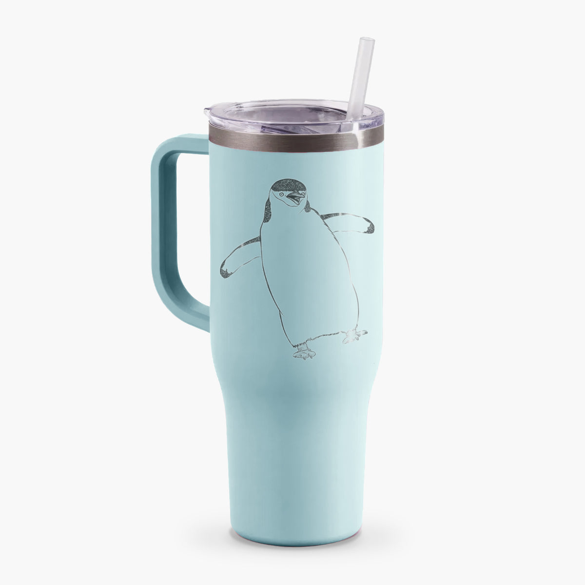 Chinstrap Penguin - Pygoscelis antarcticus - 40oz Tumbler with Handle