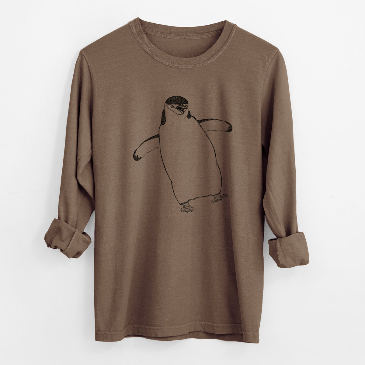 Chinstrap Penguin - Pygoscelis antarcticus - Unisex Comfort Colors 100% Cotton Long Sleeve