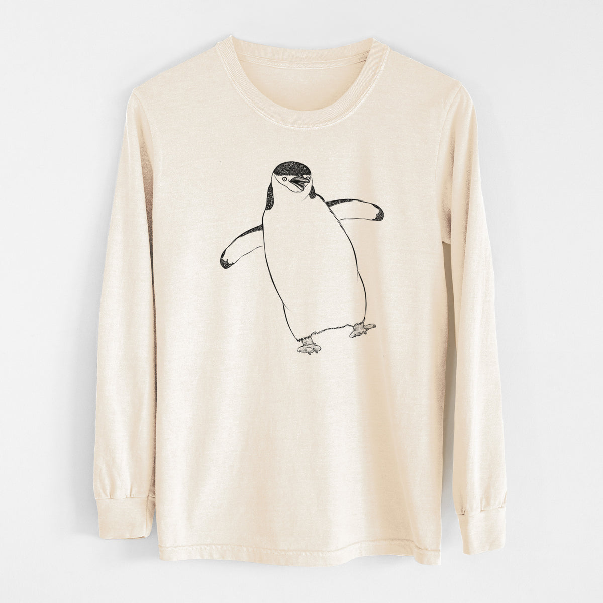 Chinstrap Penguin - Pygoscelis antarcticus - Unisex Comfort Colors 100% Cotton Long Sleeve