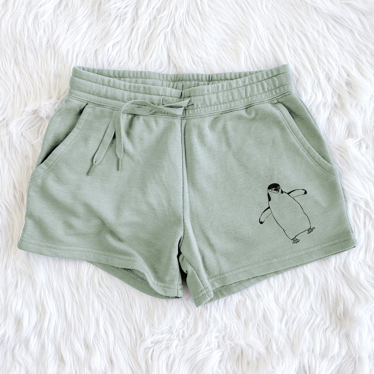 Chinstrap Penguin - Pygoscelis antarcticus - Women&#39;s Cali Wave Shorts
