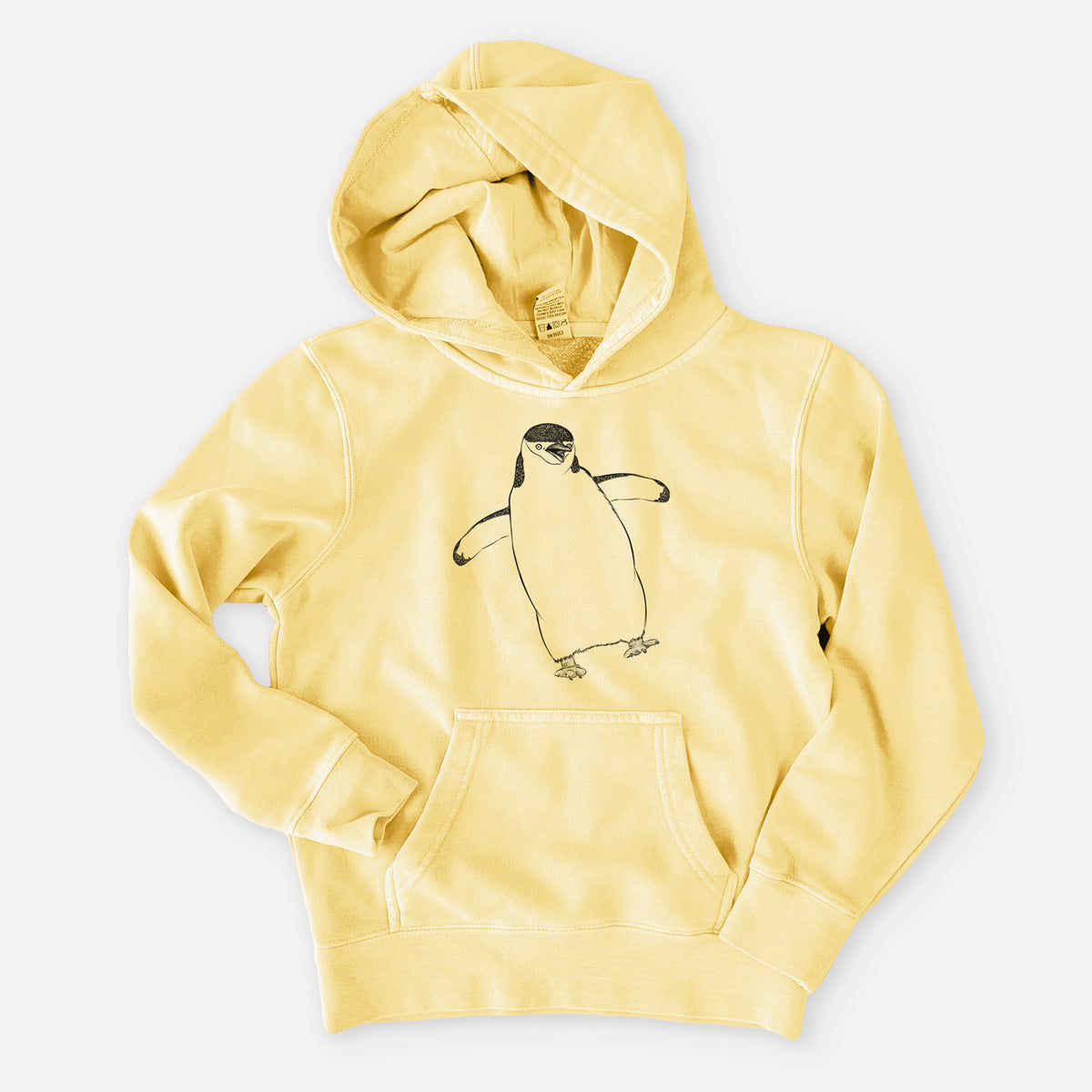 Chinstrap Penguin - Pygoscelis antarcticus - Youth Pigment Dyed Hoodie