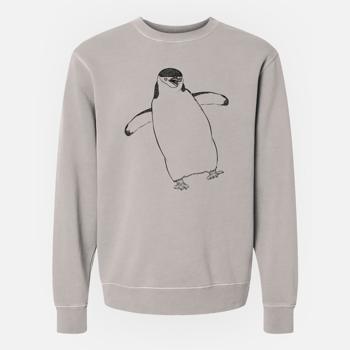 Chinstrap Penguin - Pygoscelis antarcticus - Unisex Pigment Dyed Crew Sweatshirt