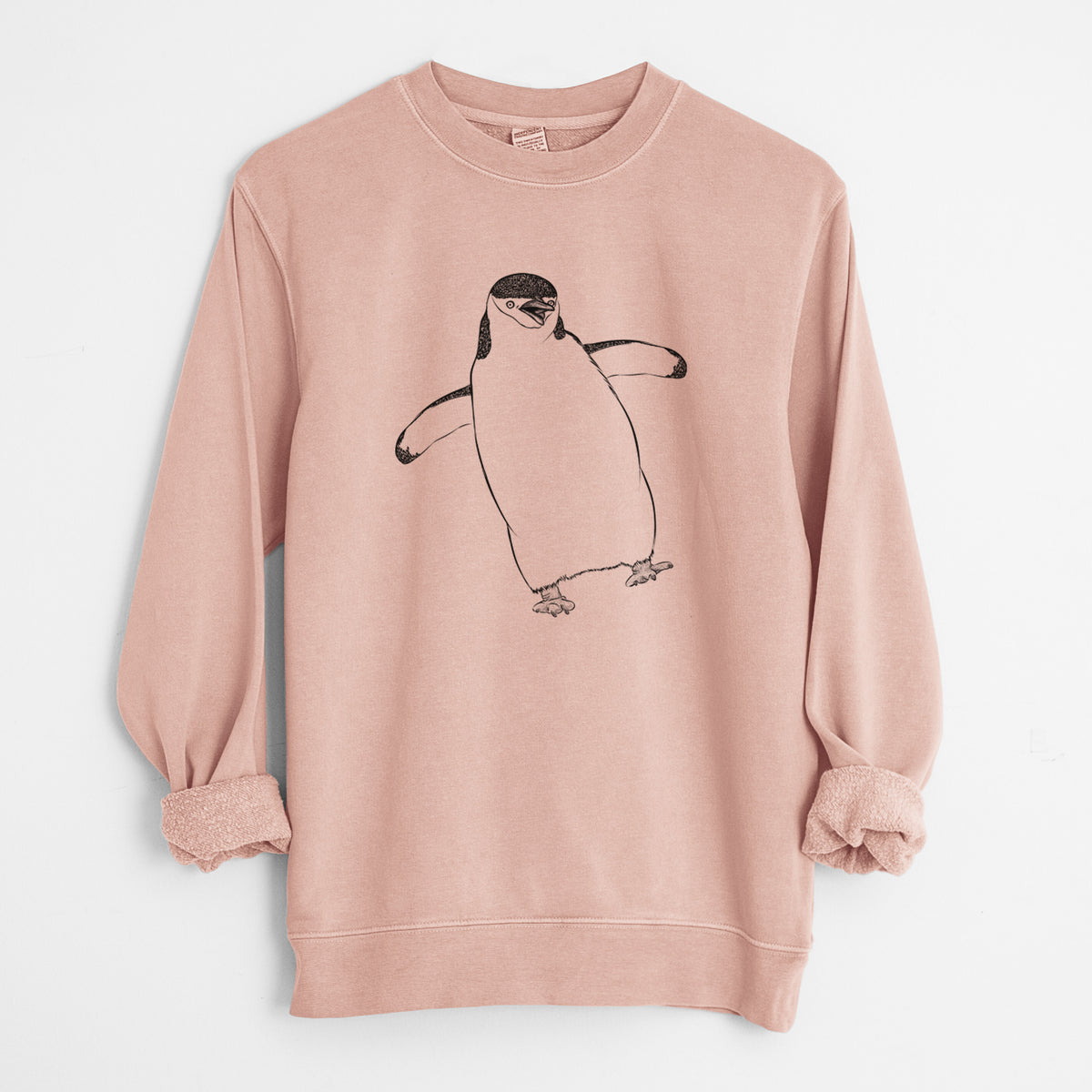 Chinstrap Penguin - Pygoscelis antarcticus - Unisex Pigment Dyed Crew Sweatshirt