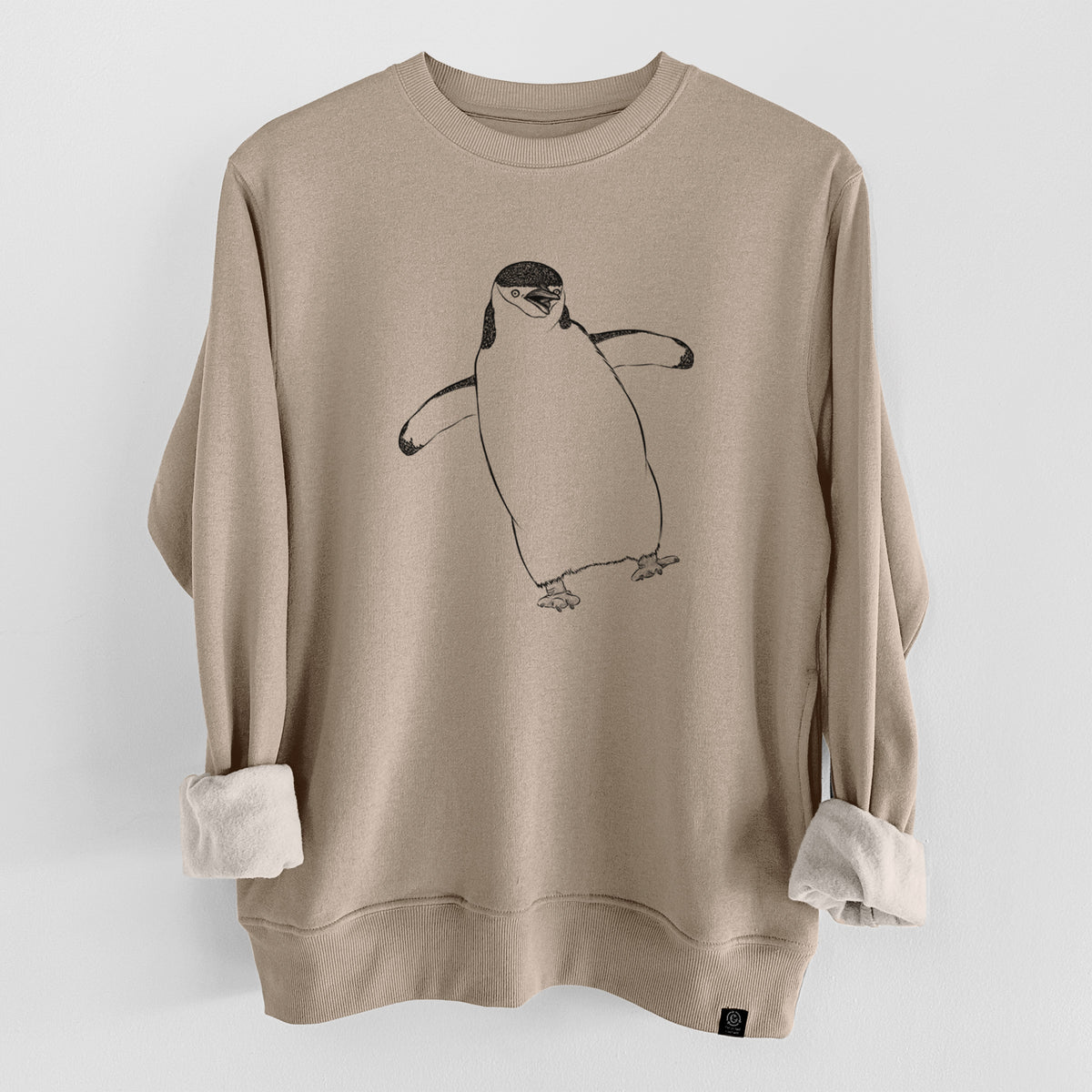 Chinstrap Penguin - Pygoscelis antarcticus  - Unisex Reclaimed Crewneck Sweatshirt