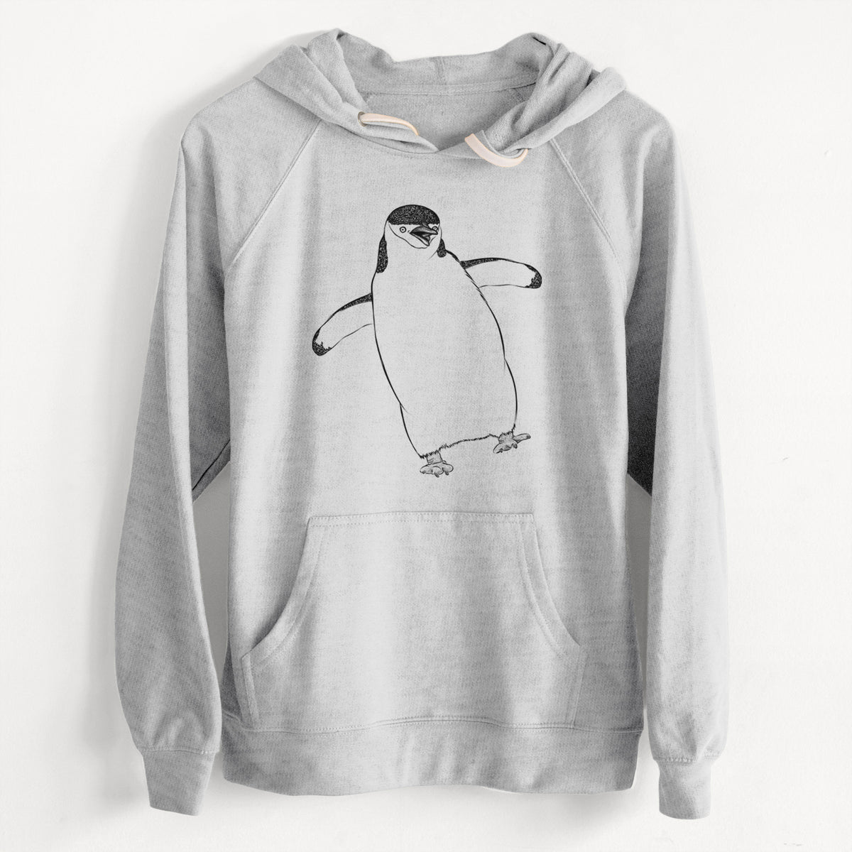 CLEARANCE - Chinstrap Penguin - Pygoscelis antarcticus  - Unisex Slim Fit Loopback Terry Hoodie