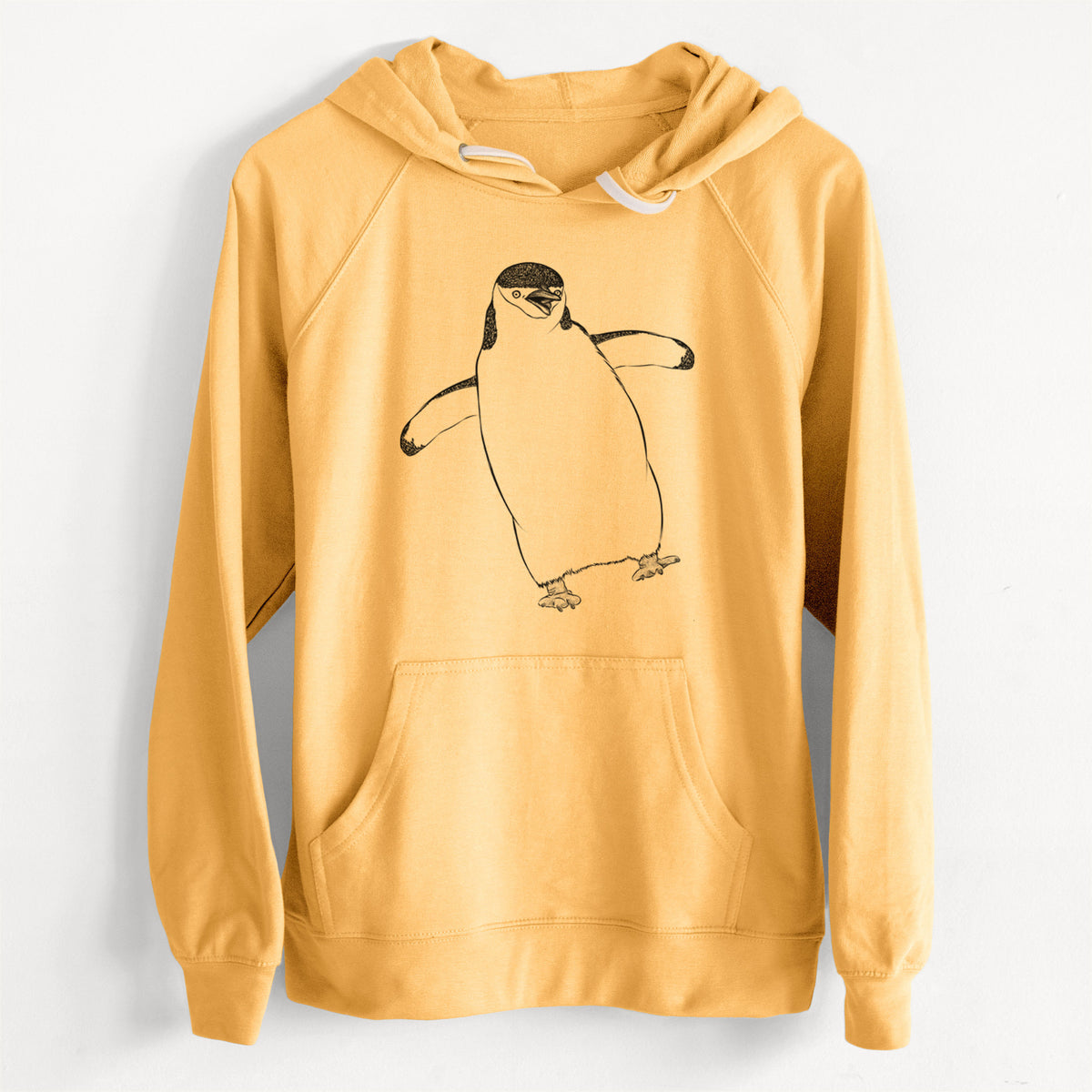 CLEARANCE - Chinstrap Penguin - Pygoscelis antarcticus  - Unisex Slim Fit Loopback Terry Hoodie