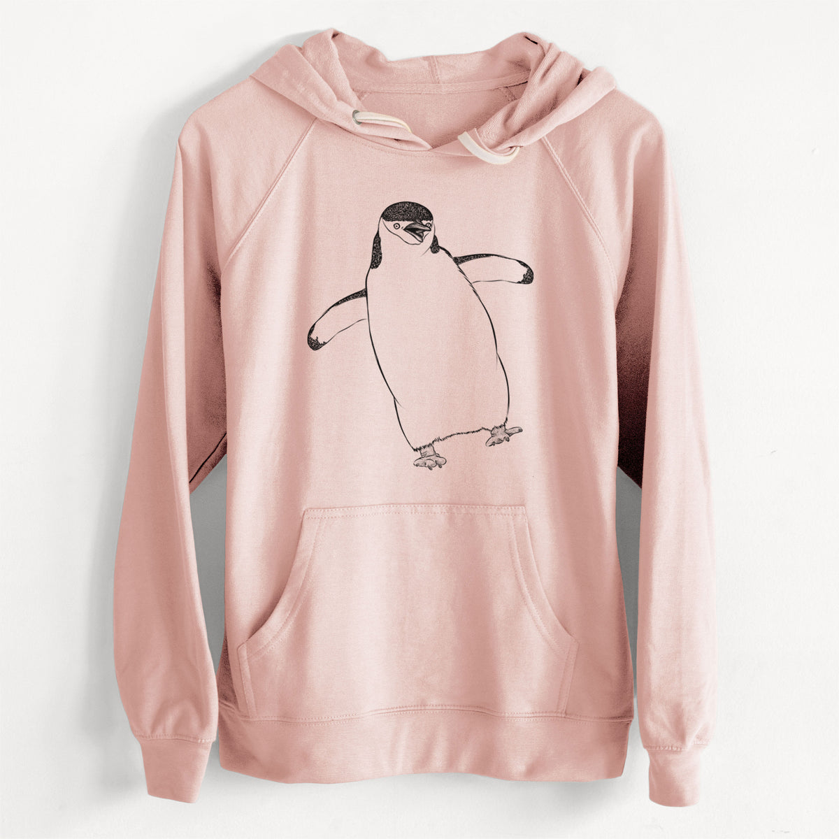 CLEARANCE - Chinstrap Penguin - Pygoscelis antarcticus  - Unisex Slim Fit Loopback Terry Hoodie