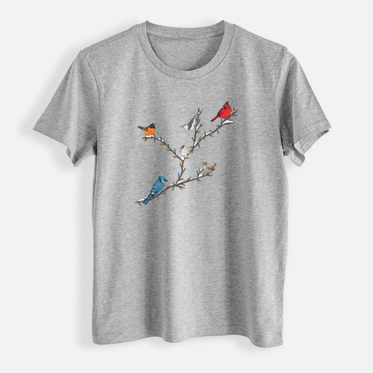 Christmas Backyard Birds - Womens Everyday Maple Tee