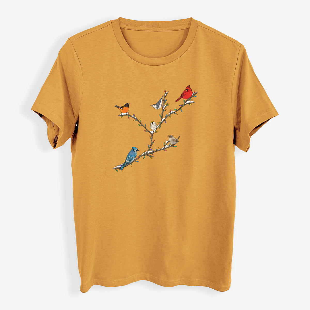 Christmas Backyard Birds - Womens Everyday Maple Tee