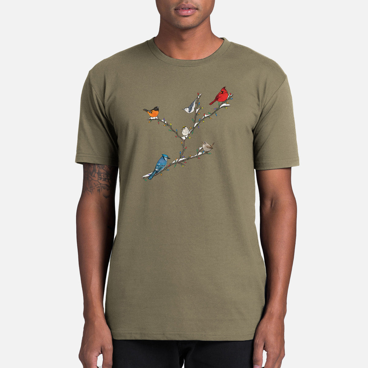 Christmas Backyard Birds - Mens Everyday Staple Tee