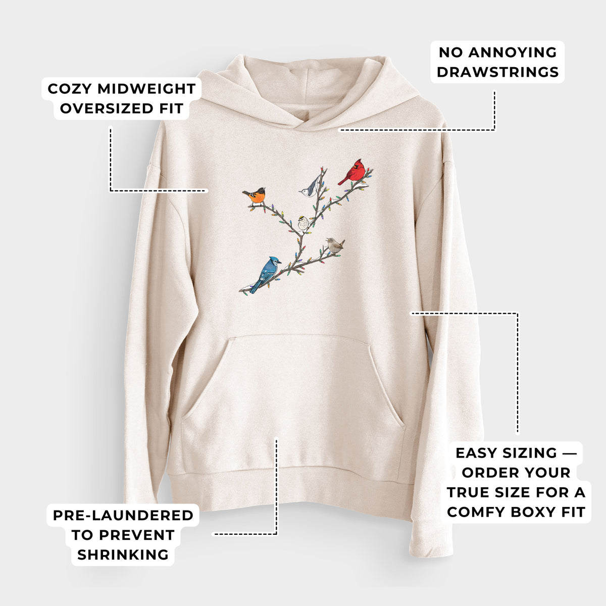 Christmas Backyard Birds  - Bodega Midweight Hoodie