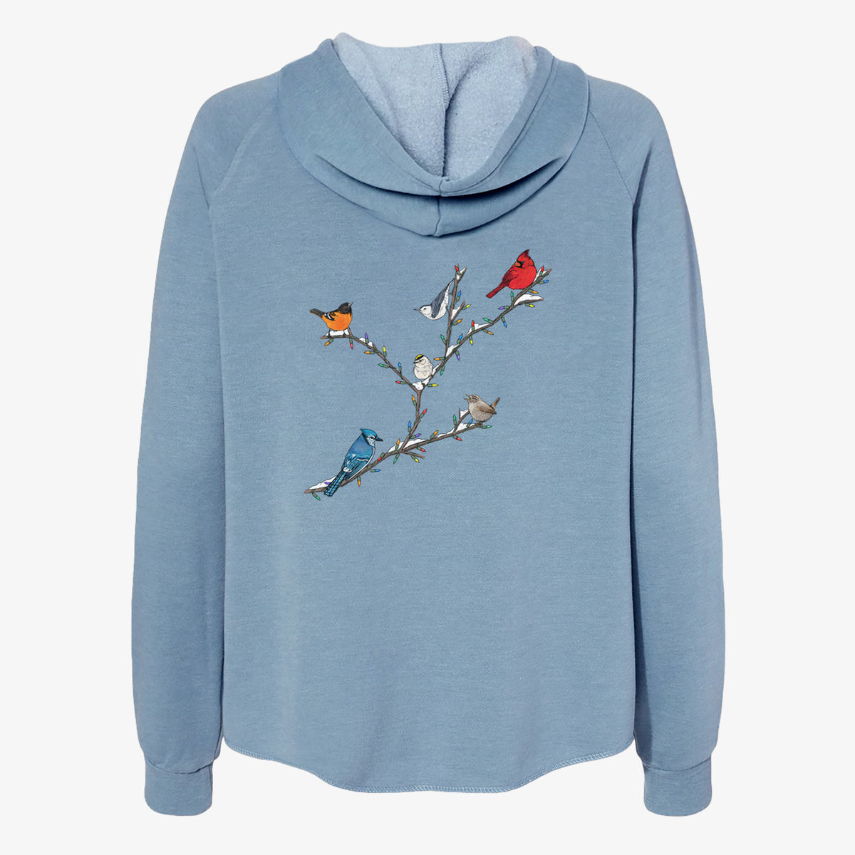 Christmas Backyard Birds - Women&#39;s Cali Wave Zip-Up Sweatshirt