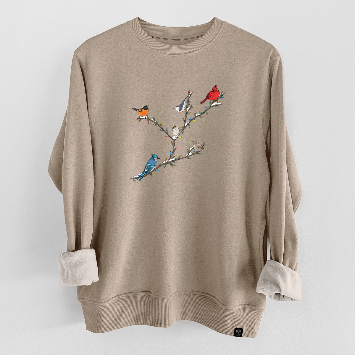 Christmas Backyard Birds  - Unisex Reclaimed Crewneck Sweatshirt