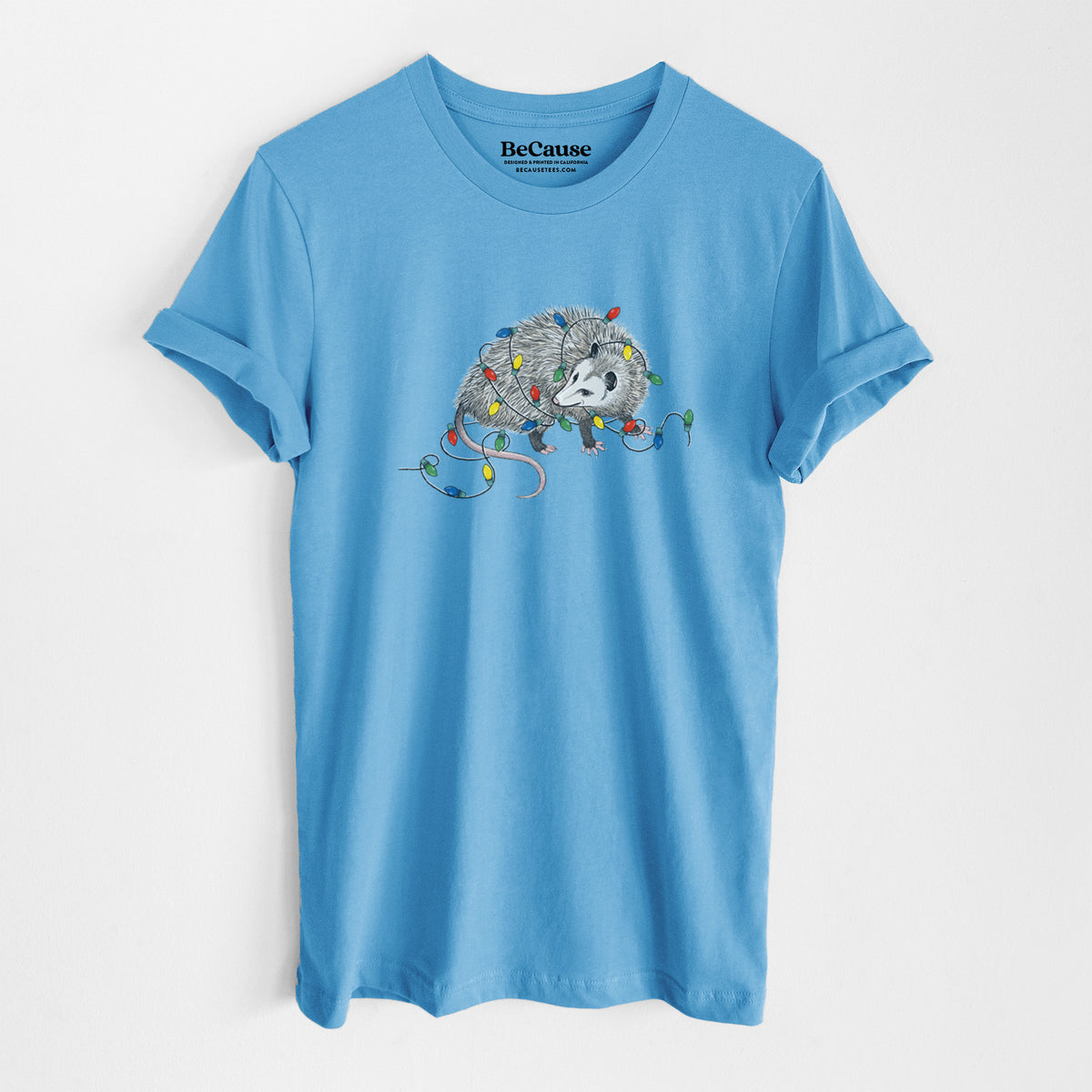 Christmas Opossum - Lightweight 100% Cotton Unisex Crewneck