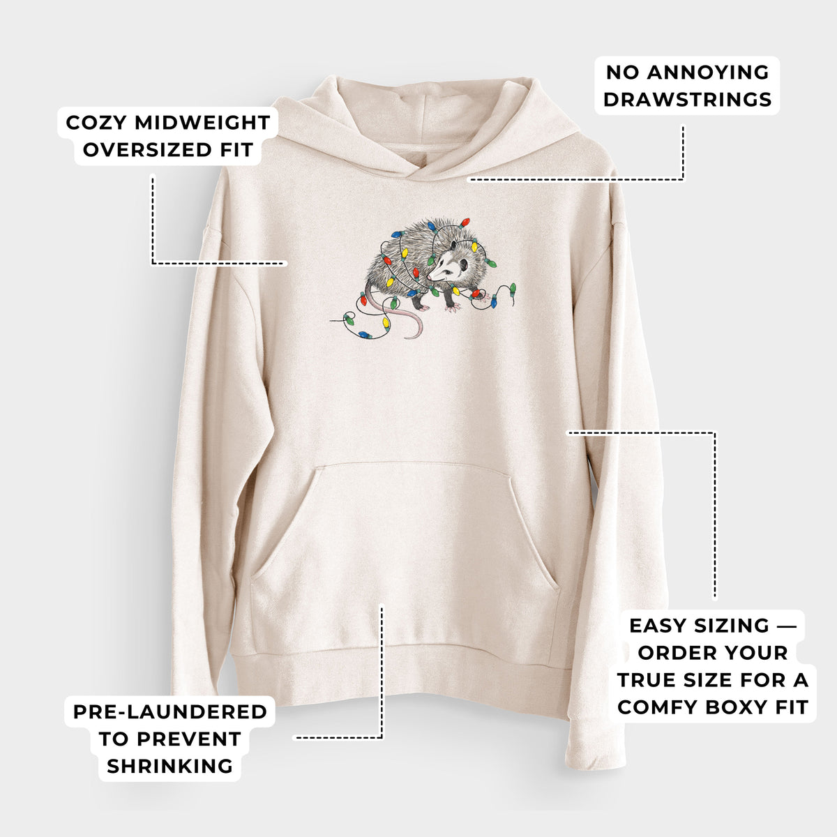 Christmas Opossum  - Bodega Midweight Hoodie