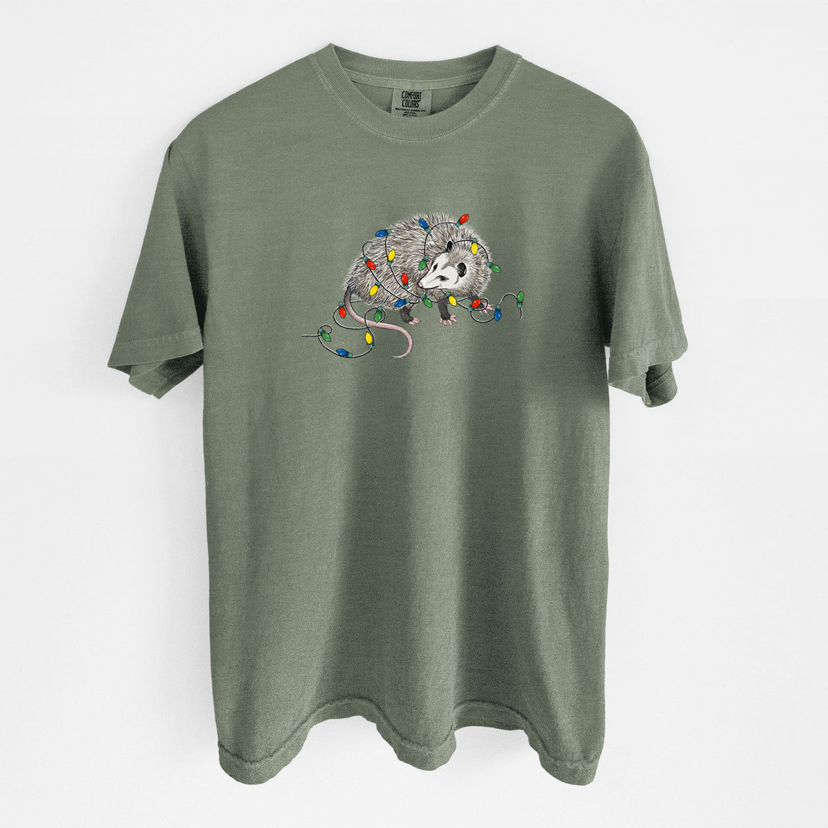 Christmas Opossum - Unisex Comfort Colors Garment-Dyed Heavyweight T-shirt