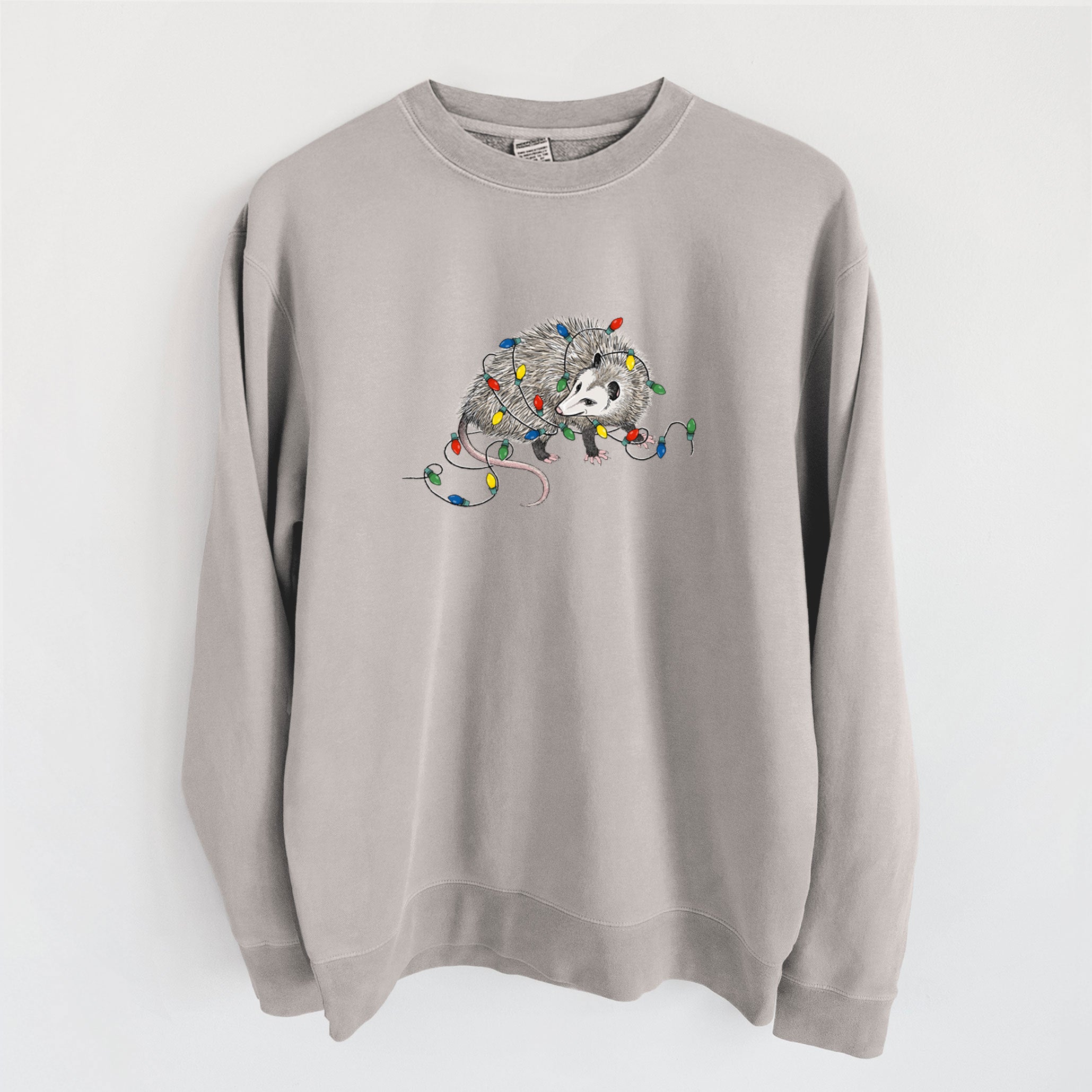 Christmas Opossum - Unisex Pigment Dyed Crew Sweatshirt