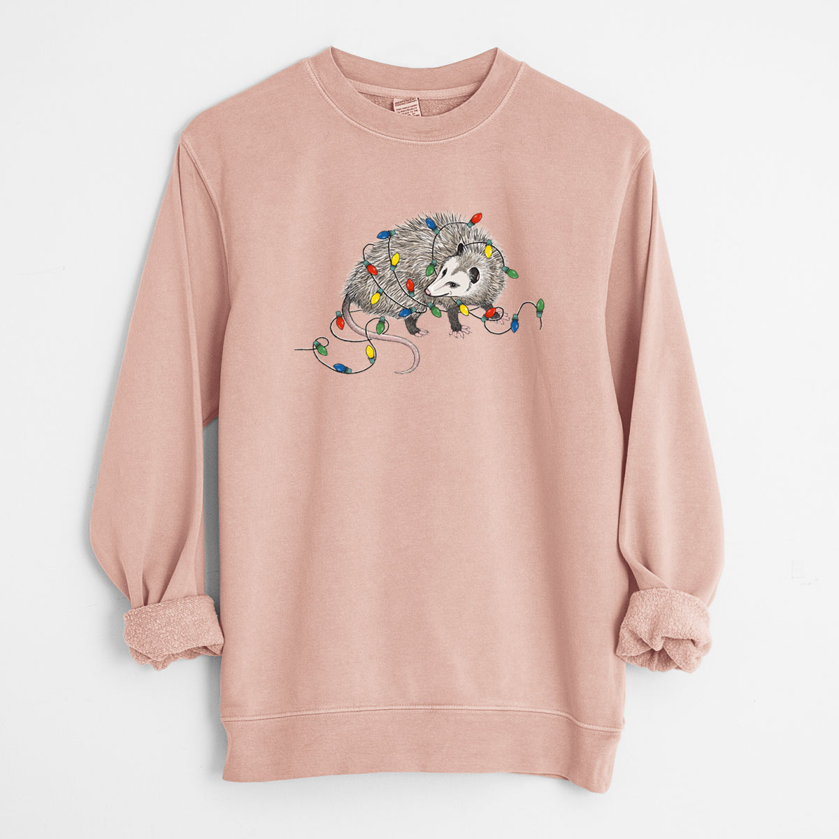 Christmas Opossum - Unisex Pigment Dyed Crew Sweatshirt