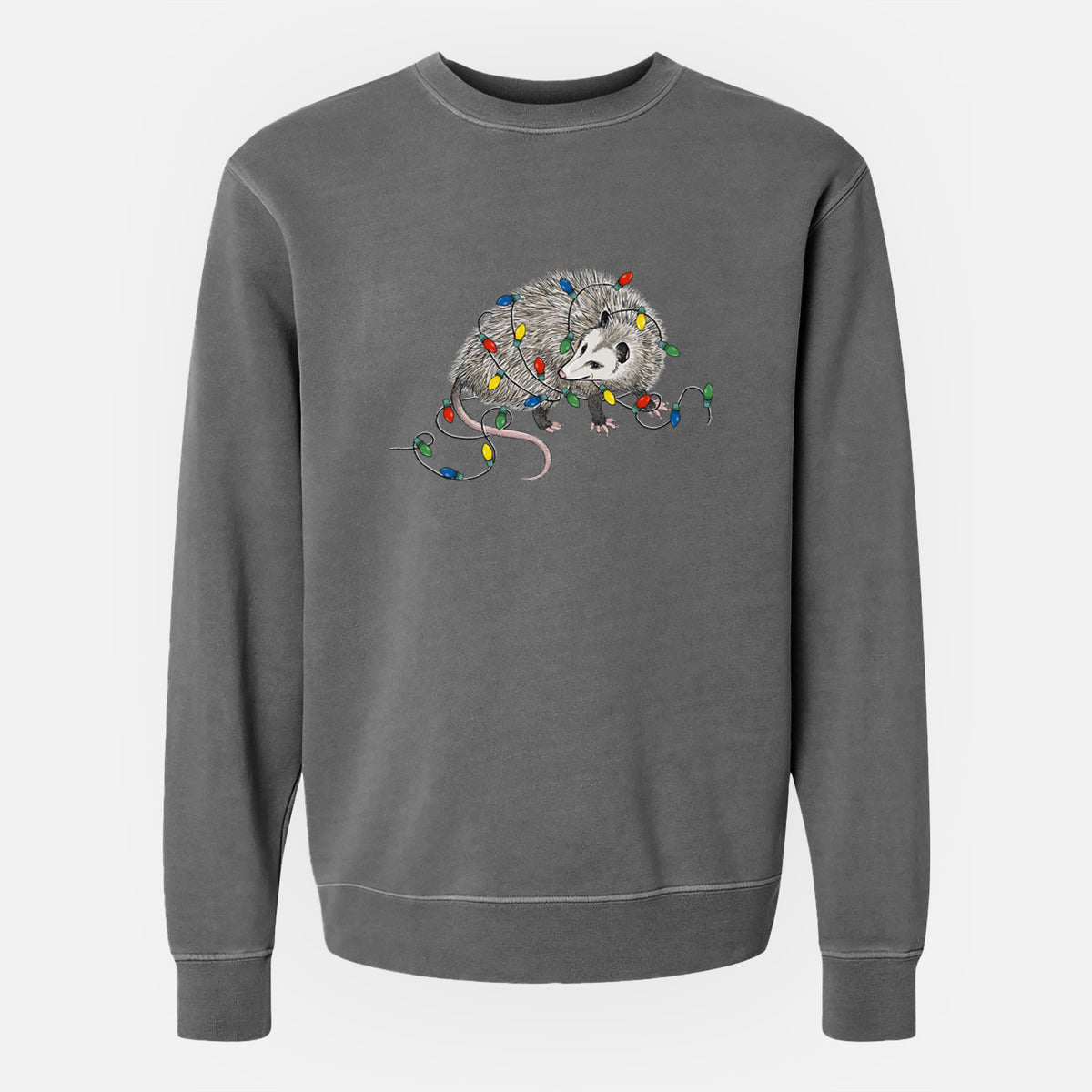 Christmas Opossum - Unisex Pigment Dyed Crew Sweatshirt