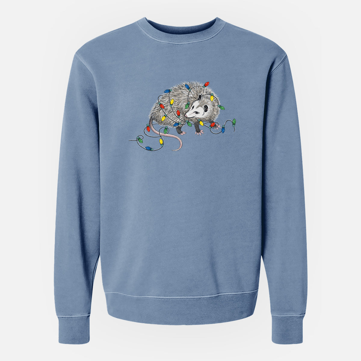 Christmas Opossum - Unisex Pigment Dyed Crew Sweatshirt