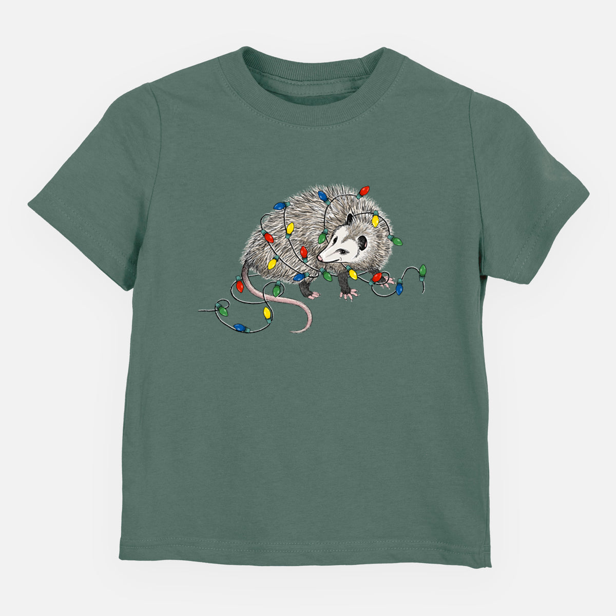 Christmas Opossum - Toddler/Youth Shirt in Basil