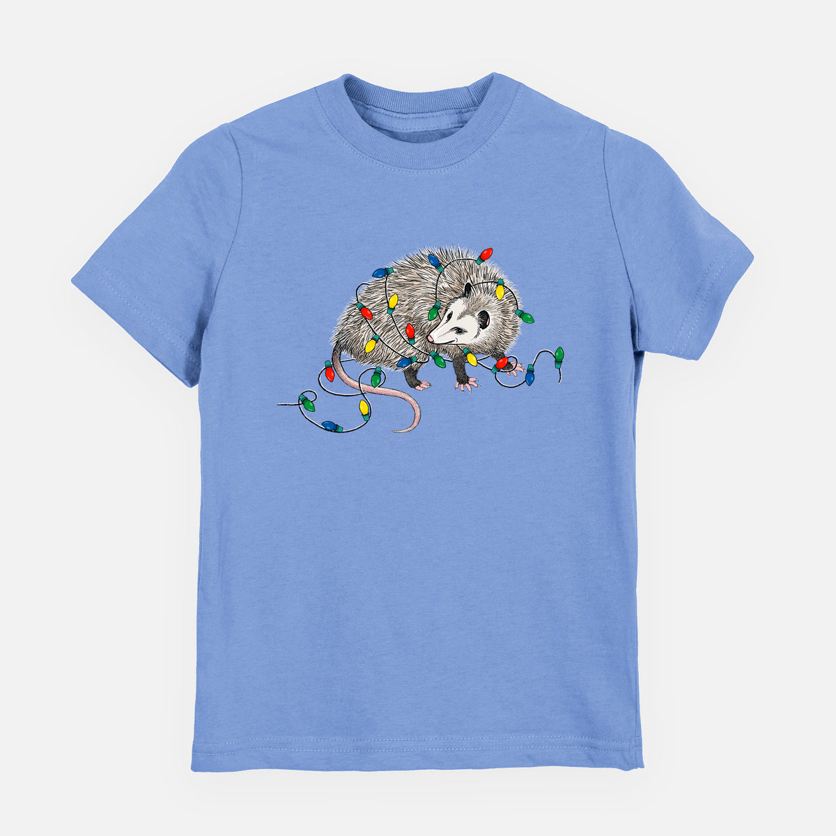 Christmas Opossum - Toddler/Youth Shirt in Carolina Blue