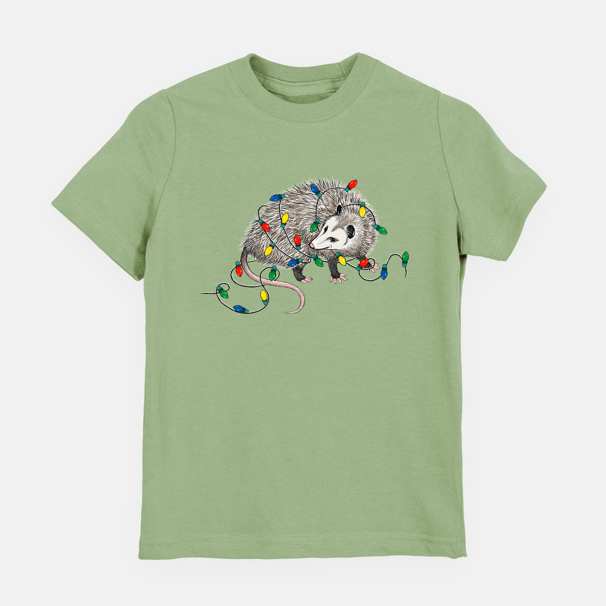 Christmas Opossum - Toddler/Youth Shirt in Sage