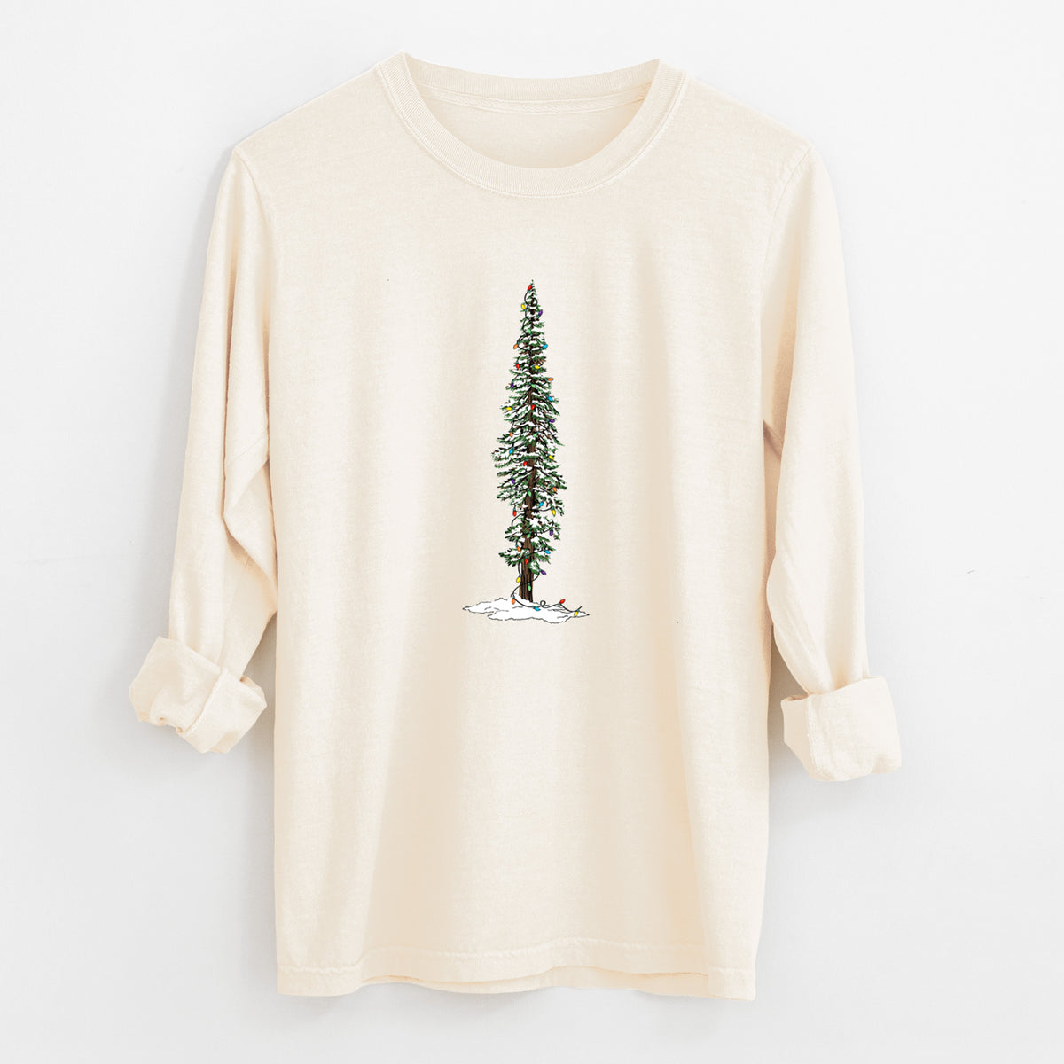 Christmas Redwood Tree - Unisex Comfort Colors 100% Cotton Long Sleeve