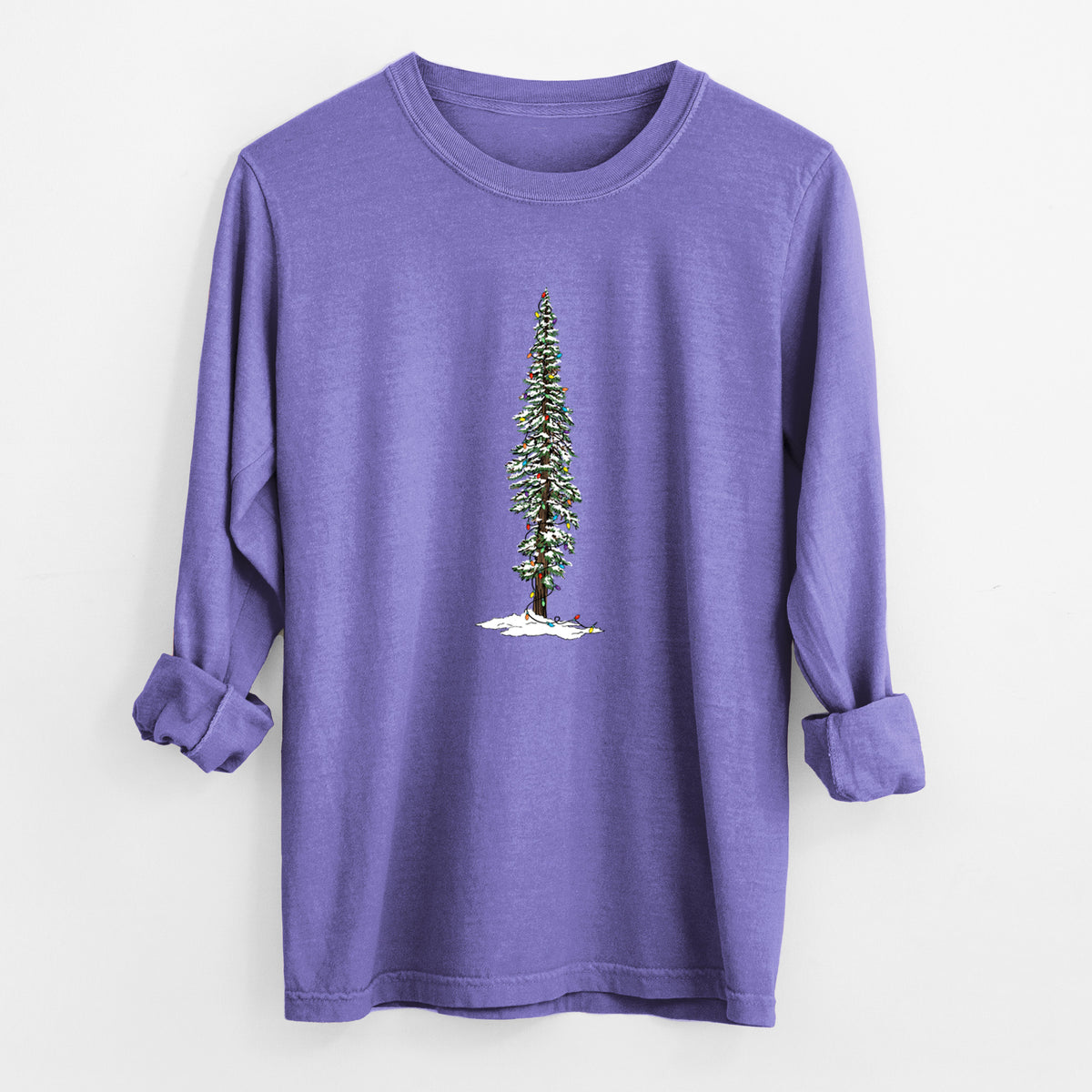 Christmas Redwood Tree - Unisex Comfort Colors 100% Cotton Long Sleeve