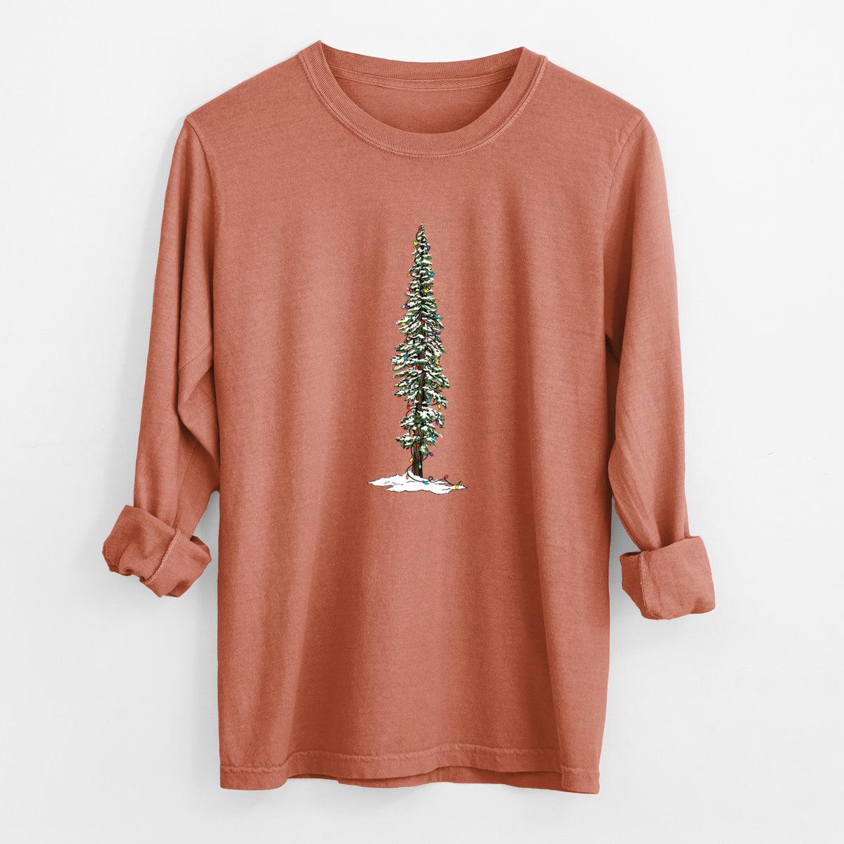 Christmas Redwood Tree - Unisex Comfort Colors 100% Cotton Long Sleeve