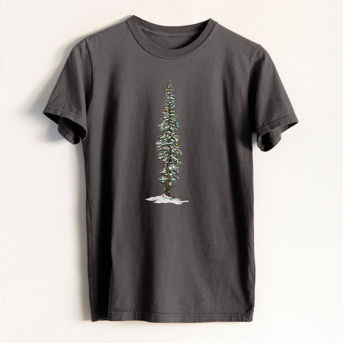 Christmas Redwood Tree - Heavyweight Men&#39;s 100% Organic Cotton Tee