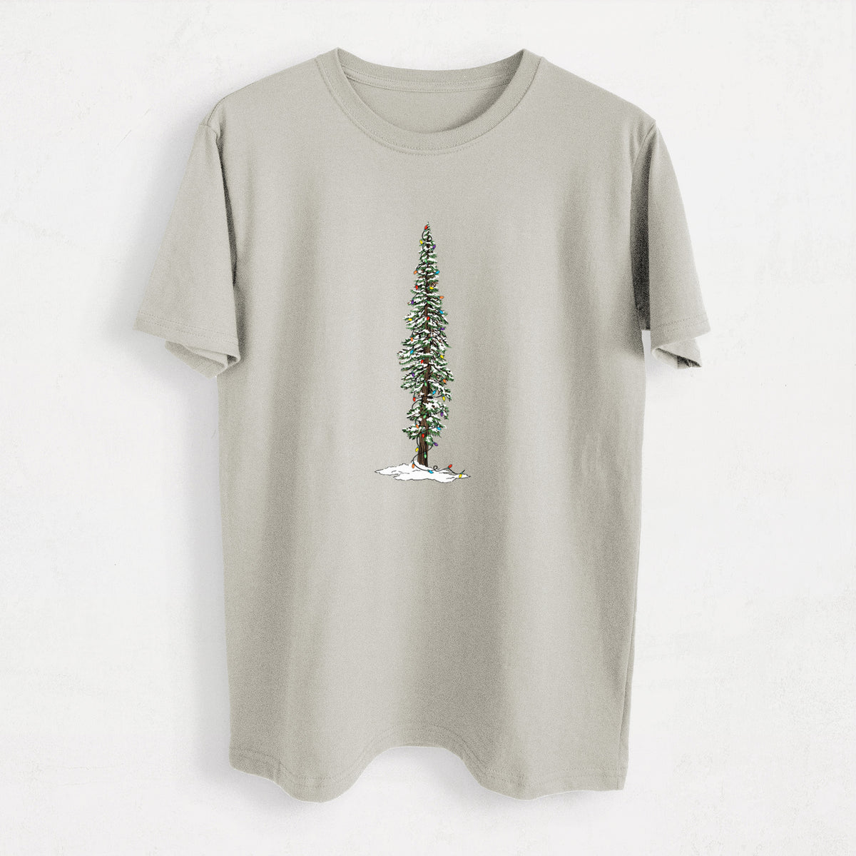 Christmas Redwood Tree - Heavyweight Men&#39;s 100% Organic Cotton Tee
