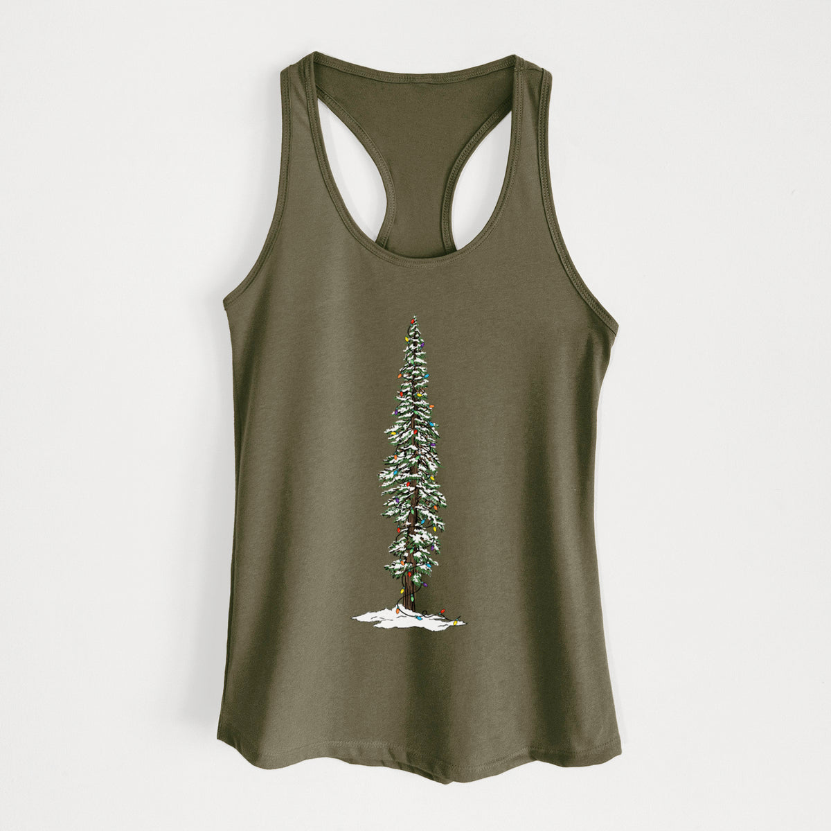 Christmas Redwood Tree - Women&#39;s Racerback Tanktop