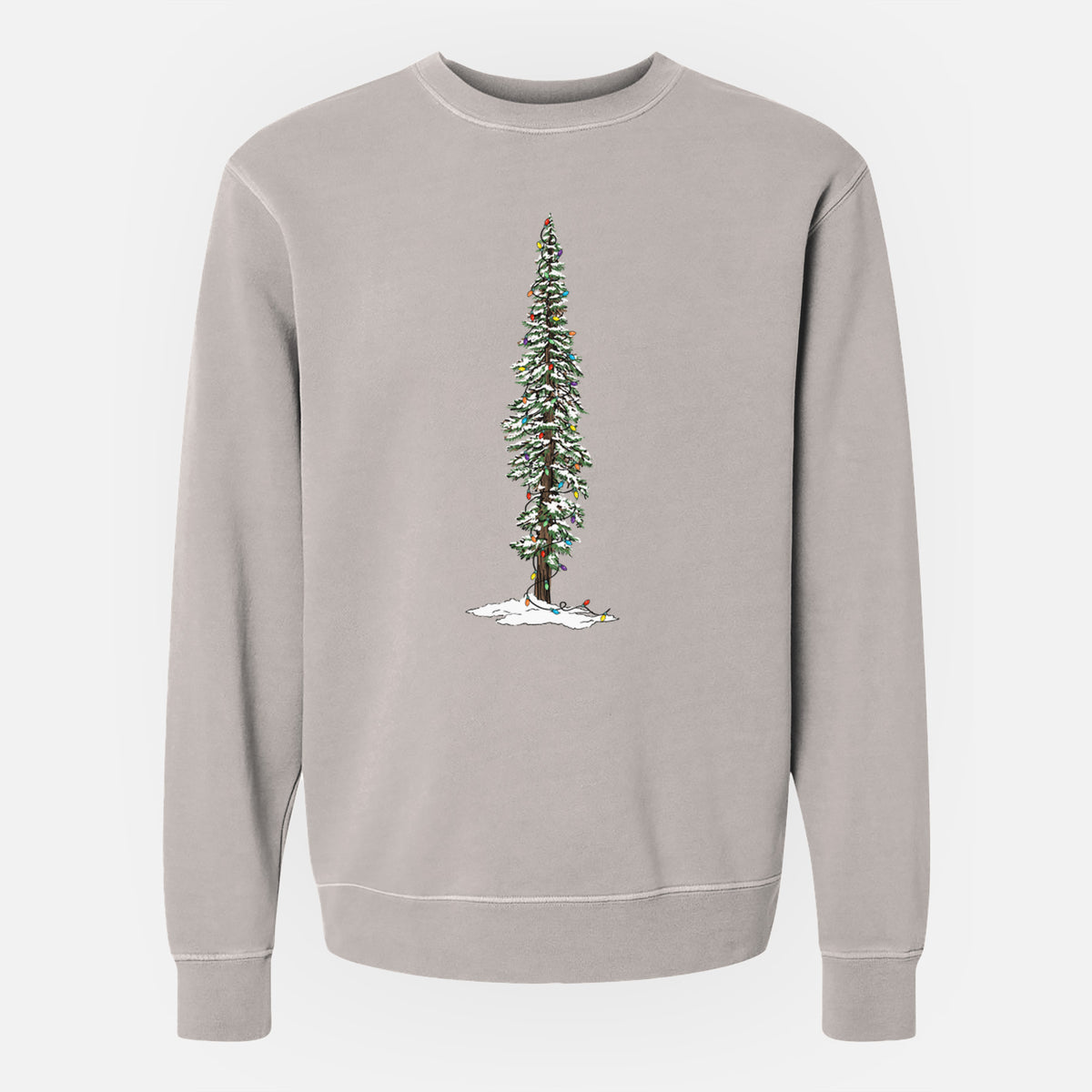 Christmas Redwood Tree - Unisex Pigment Dyed Crew Sweatshirt