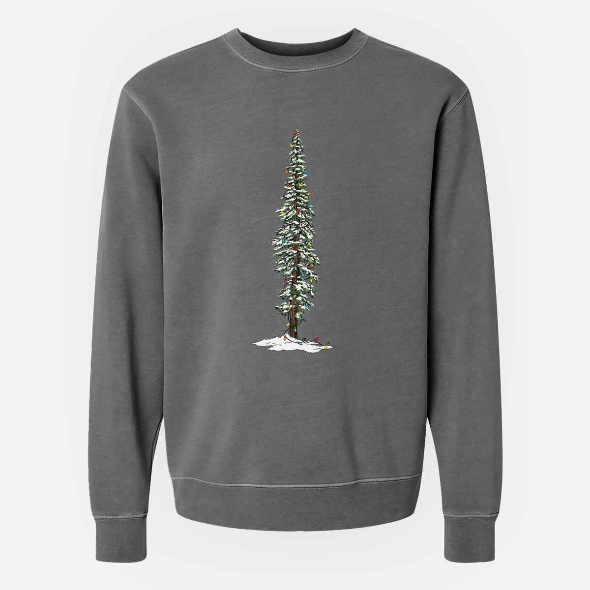 Christmas Redwood Tree - Unisex Pigment Dyed Crew Sweatshirt