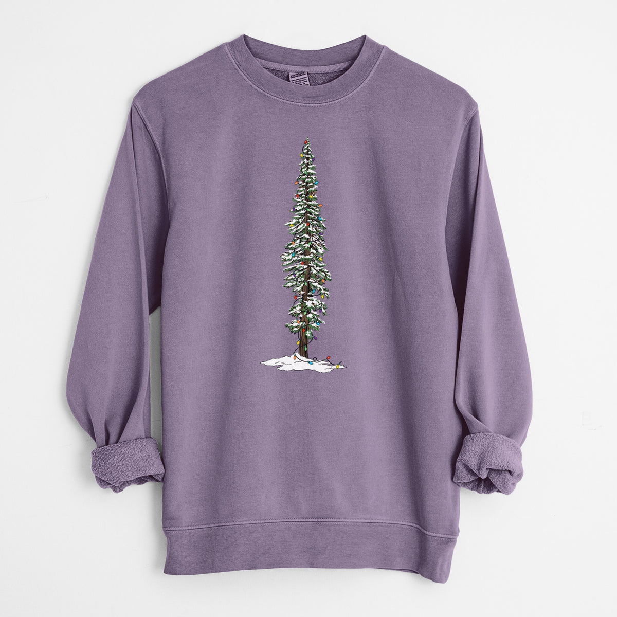 Christmas Redwood Tree - Unisex Pigment Dyed Crew Sweatshirt