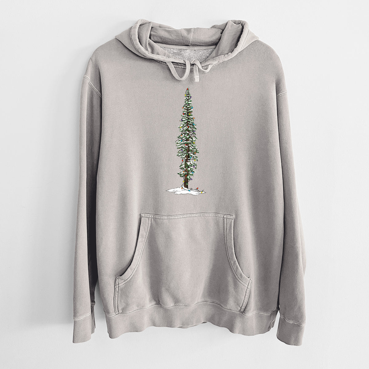 Christmas Redwood Tree - Unisex Pigment Dyed Hoodie