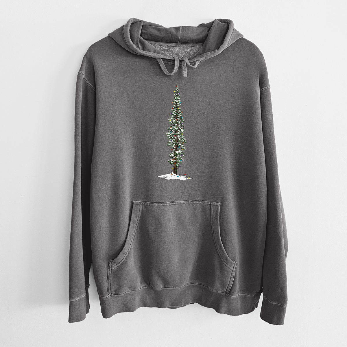 Christmas Redwood Tree - Unisex Pigment Dyed Hoodie