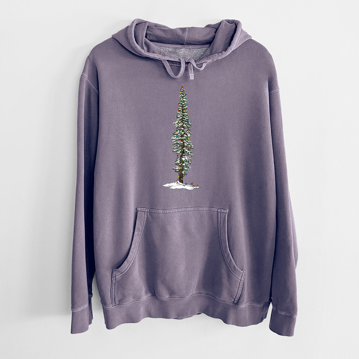 Christmas Redwood Tree - Unisex Pigment Dyed Hoodie