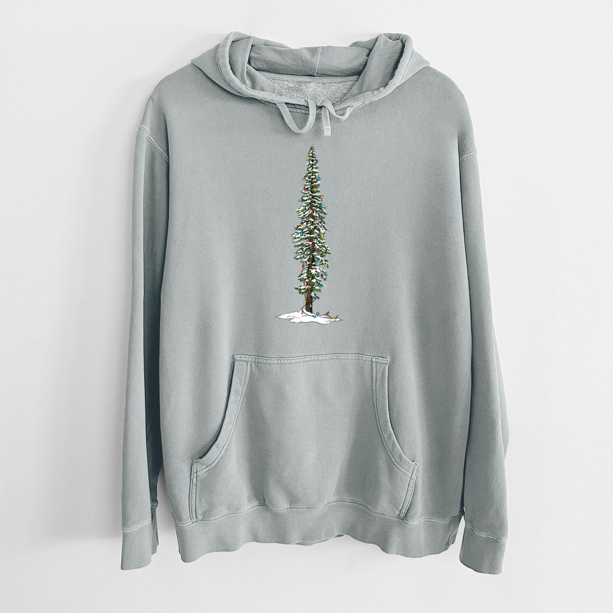 Christmas Redwood Tree - Unisex Pigment Dyed Hoodie