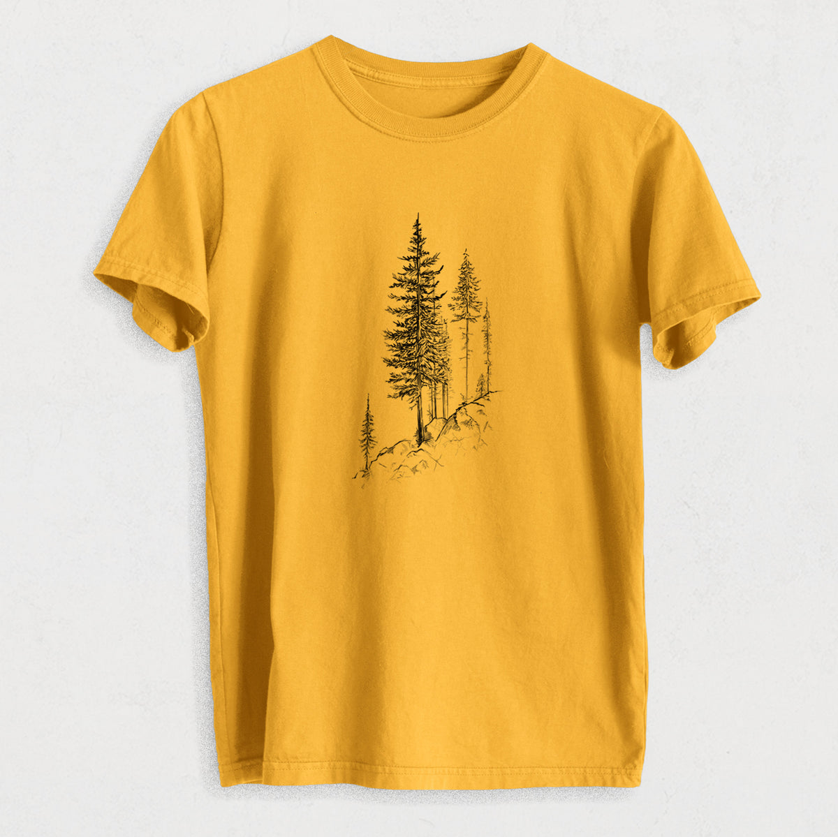 Cliffside Pines - Heavyweight Men&#39;s 100% Organic Cotton Tee