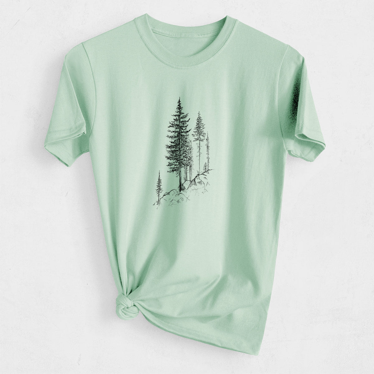 Cliffside Pines - Heavyweight Men&#39;s 100% Organic Cotton Tee
