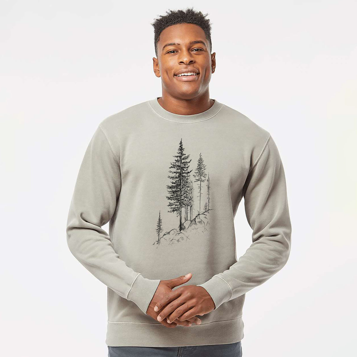 Cliffside Pines - Unisex Pigment Dyed Crew Sweatshirt